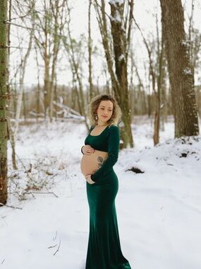 Full length maternity dress